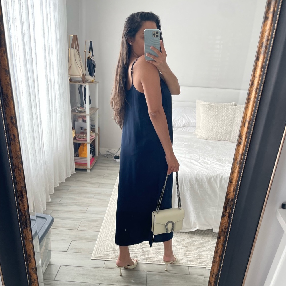 J.Crew Navy Blue Mid-length slip dress - Picture 5 of 5